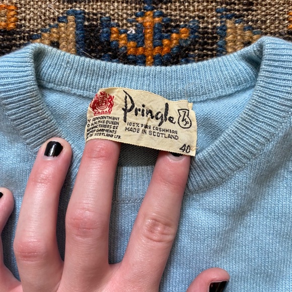 Pringle 1960s Cashmere Short Sleeve Sweater - Picture 3 of 3